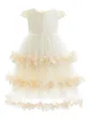 Tulleen Tiered Ruffle Dress In Neutral