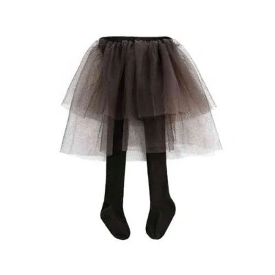 Tulleen Kids'  Tulle Twirl Skirt In Brown