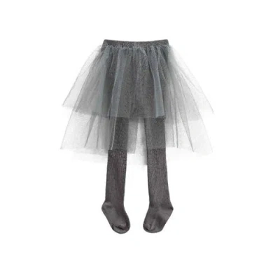 Tulleen Kids'  Tulle Twirl Skirt In Gray