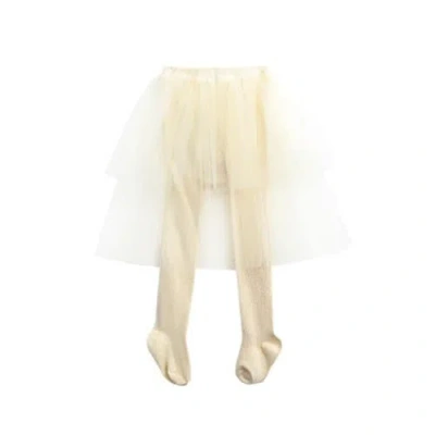 Tulleen Kids'  Tulle Twirl Skirt In Neutral