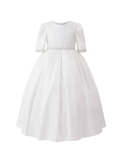Tulleen Kids' Vasonette Pearl-embellished Dress In White