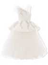 Tulleen Villanova Embroidered Tiered Dress In White