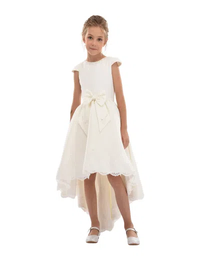 Tulleen Kids'  White Cresci Hilo Bow Dress