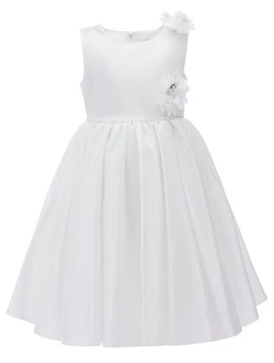 Tulleen Kids'  White Denali Satin Dress
