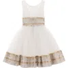 Tulleen White Lorelei Sequin Hem Dress