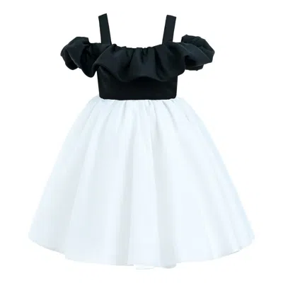 Tulleen Kids' Marbella Summer Bow Dress In White
