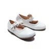 Tulleen White Ribbon Banded Flats In Multi