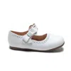 Tulleen White Ribbon Banded Flats