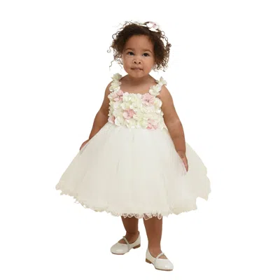 Tulleen Kids'  White Rose Campanula Dress