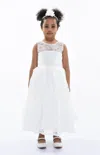 Tulleen White Rossemere Lace Embroidered Tulle Dress