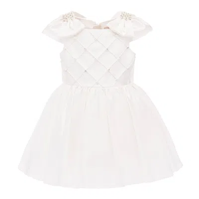 Tulleen Kids' White Sevilla Teacup Bow Dress