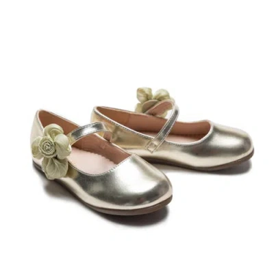 Tulleen Kids'  Yasmine Blooming Flats In Gold