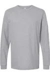 Tultex Unisex Poly-rich Long Sleeve T-shirt In Gray