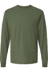 Tultex Fine Jersey Long Sleeve T-shirt In Green
