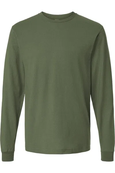 Tultex Fine Jersey Long Sleeve T-shirt In Green