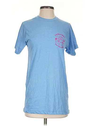 Pre-owned Tultex Short Sleeve T-shirt In Blue