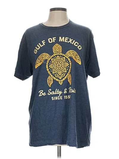 Pre-owned Tultex Short Sleeve T-shirt In Blue