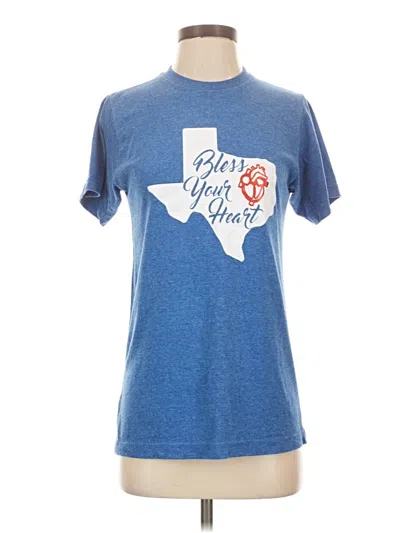 Pre-owned Tultex Short Sleeve T-shirt In Blue