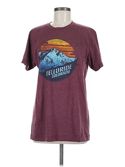 Pre-owned Tultex Short Sleeve T-shirt In Burgundy