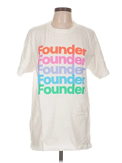 Pre-owned Tultex Short Sleeve T-shirt In Ivory