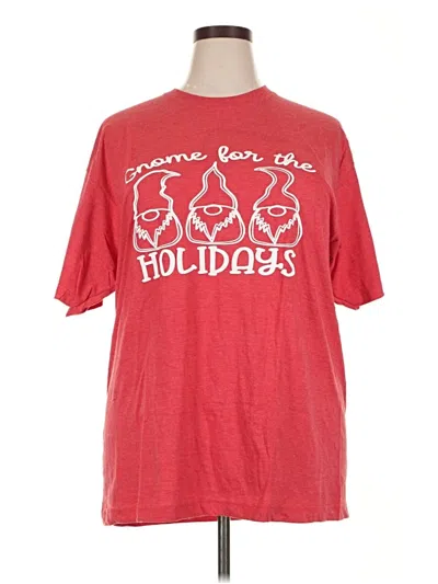 Pre-owned Tultex Short Sleeve T-shirt In Red