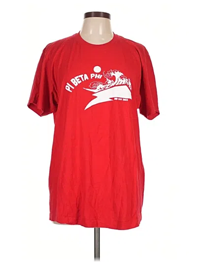 Pre-owned Tultex Short Sleeve T-shirt In Red