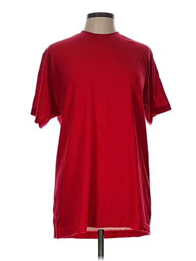 Pre-owned Tultex Short Sleeve Turtleneck In Red