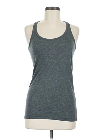 Pre-owned Tultex Tank Top Gray Halter Neckline Tops