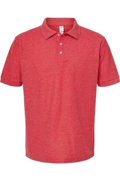Tultex Unisex 50/50 Sport Polo In Red