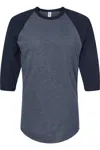 Tultex Unisex Fine Jersey Raglan T-shirt In Multi
