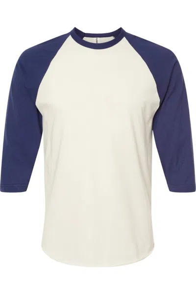 Tultex Unisex Fine Jersey Raglan T-shirt In Multi