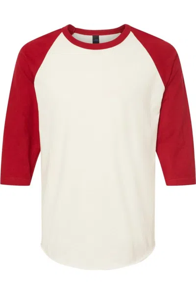 Tultex Unisex Fine Jersey Raglan T-shirt In Multi