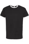 Tultex Unisex Fine Jersey Ringer T-shirt In Multi