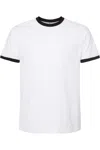 Tultex Unisex Fine Jersey Ringer T-shirt In White