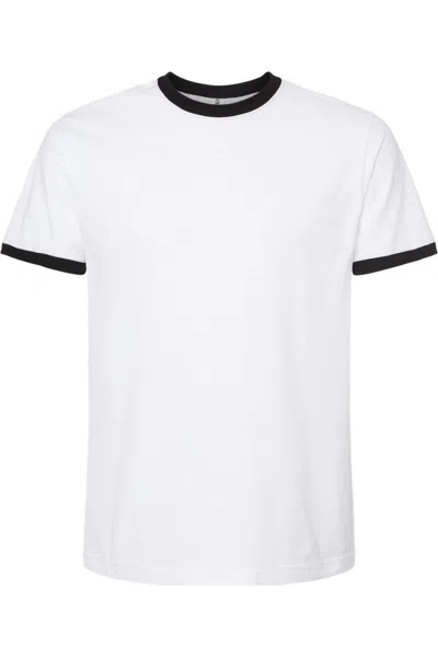 Tultex Unisex Fine Jersey Ringer T-shirt In White