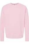 Tultex Unisex Fleece Crewneck Sweatshirt In Pink