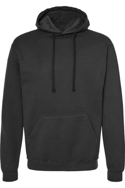 Tultex Unisex Fleece Hooded Sweatshirt In Black