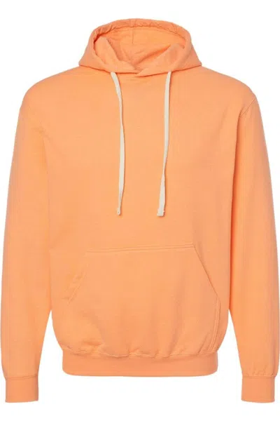 Tultex Unisex Fleece Hooded Sweatshirt In Orange