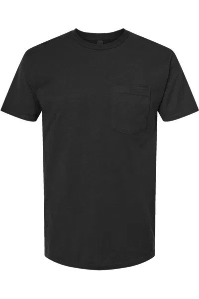 Tultex Unisex Heavyweight Pocket T-shirt In Black