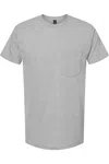 Tultex Unisex Heavyweight Pocket T-shirt In Grey