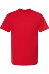Tultex Unisex Heavyweight Pocket T-shirt In Red