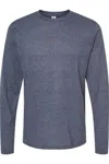Tultex Unisex Poly-rich Long Sleeve T-shirt In Blue