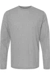 Tultex Unisex Poly-rich Long Sleeve T-shirt In Grey