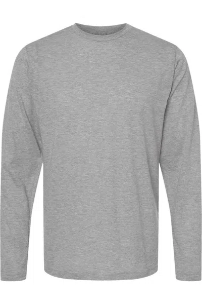 Tultex Unisex Poly-rich Long Sleeve T-shirt In Grey