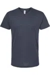 Tultex Unisex Poly-rich V-neck T-shirt In Blue