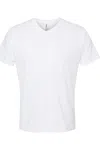 Tultex Unisex Poly-rich V-neck T-shirt In White