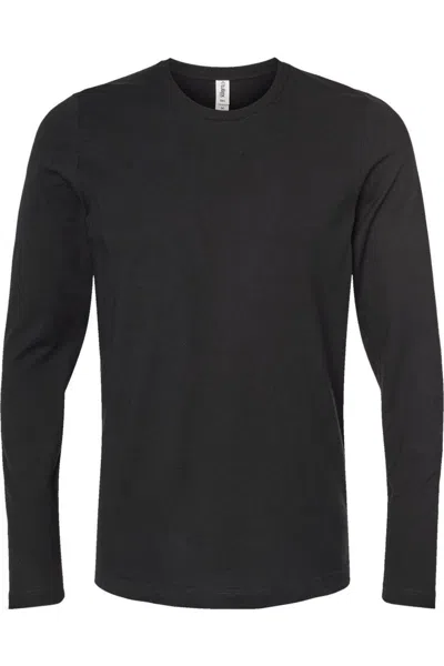 Tultex Unisex Premium Cotton Long Sleeve T-shirt In Black