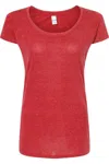 Tultex Women´s Poly-rich Scoop Neck T-shirt In Multi