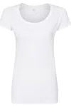 Tultex Women´s Poly-rich Scoop Neck T-shirt In White