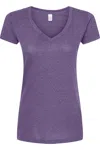 Tultex Women´s Poly-rich V-neck T-shirt In Multi